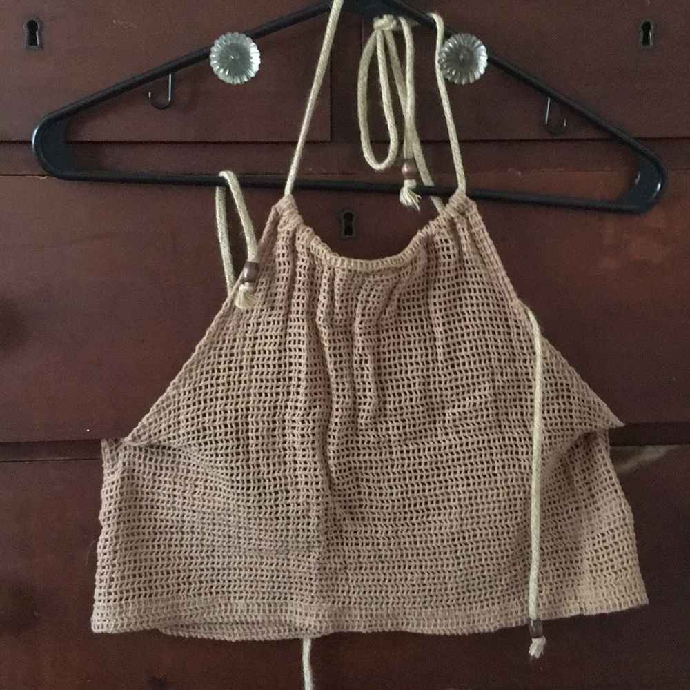 Cotton knit crop top